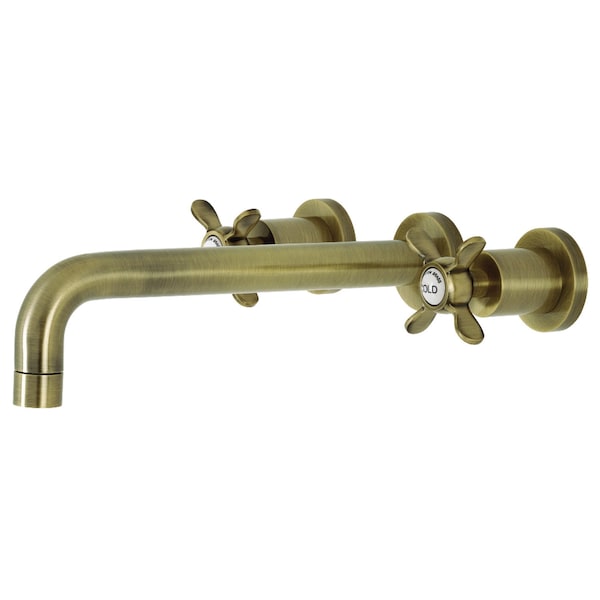 Roman Tub Faucet, Antique Brass, Wall Mount